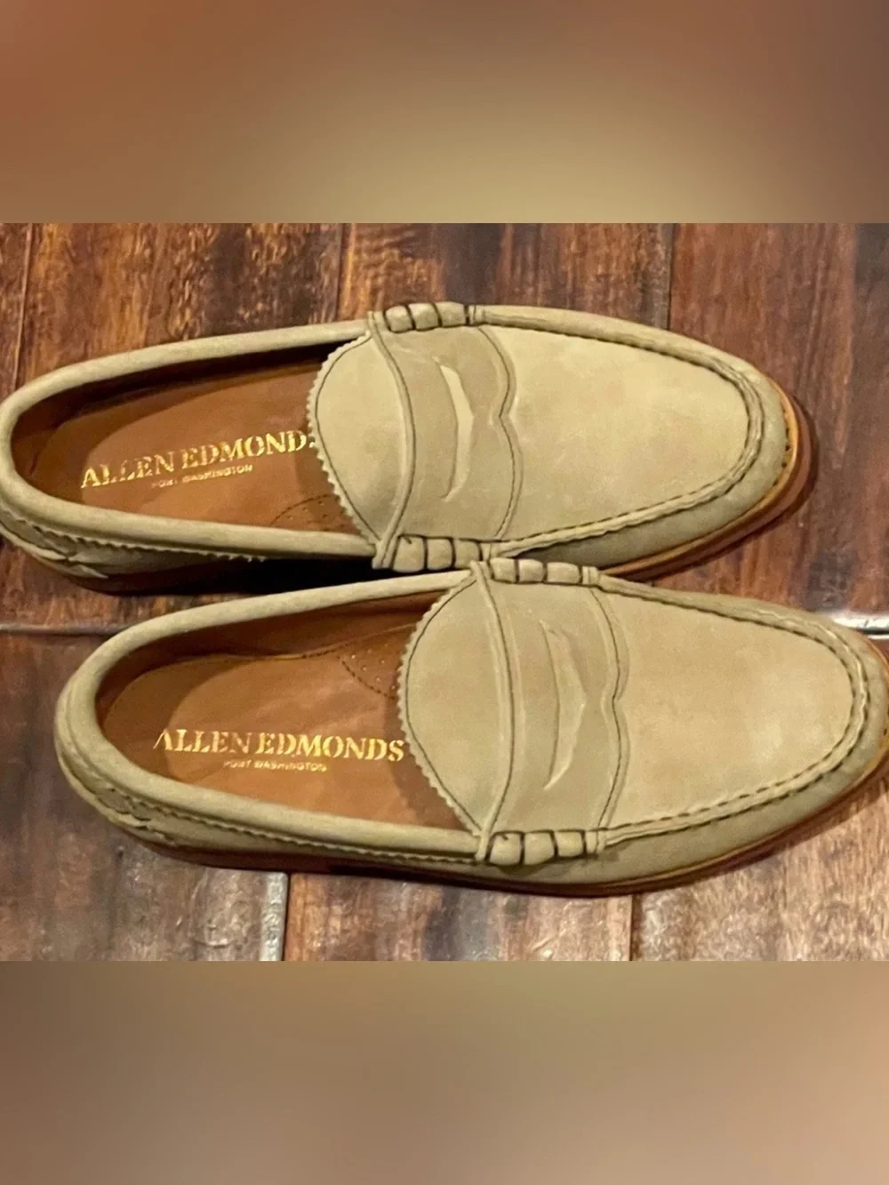 Allen Edmonds Men’s Suede Penny Loafers Slip-On Dress Shoes Sedona, Size 9